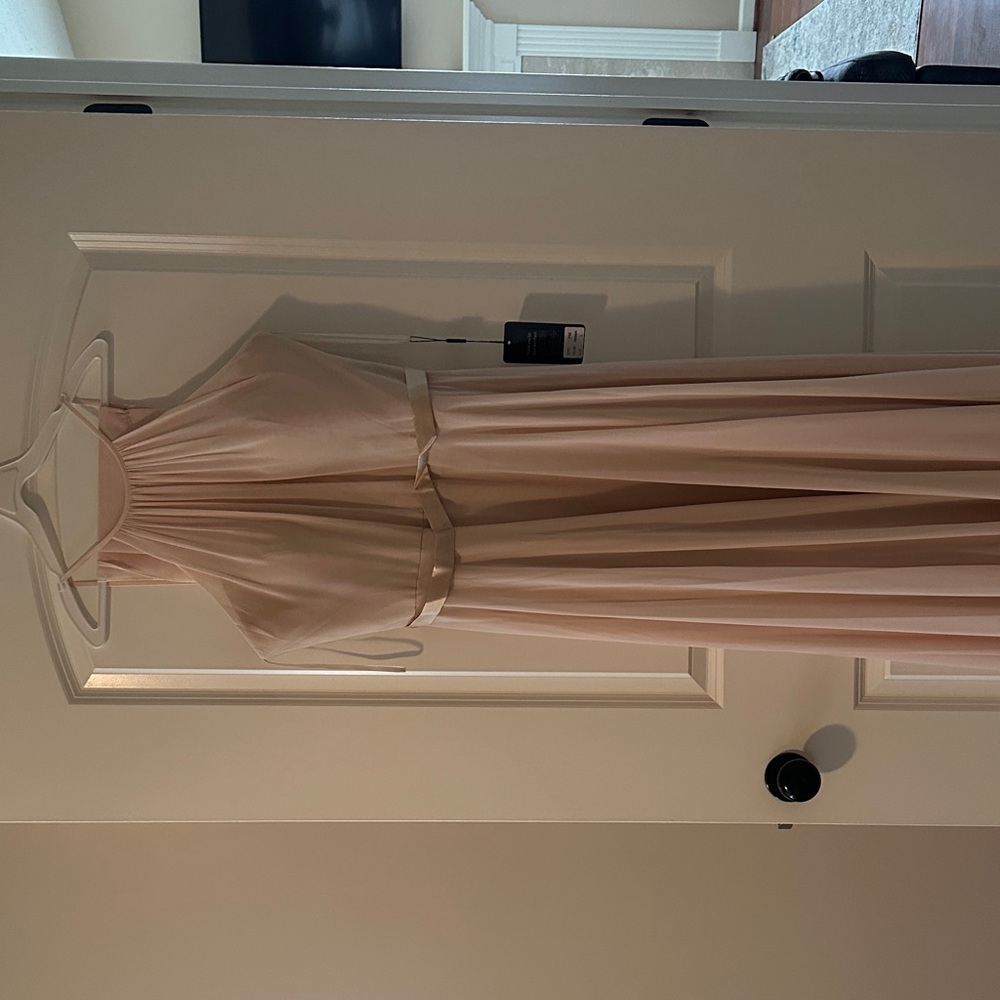 Chic Blush Halter Maxi Dress